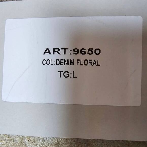 NWT Lara G by Lara Guidotti  Silk Blend Denim Floral Maxi Dress Size Large - Picture 8 of 11